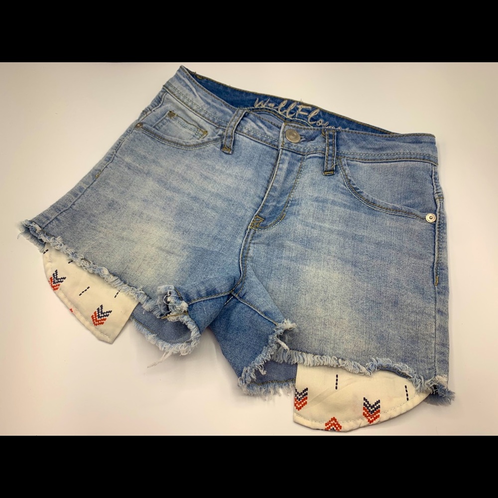Wallflower Light Denim Shorts
